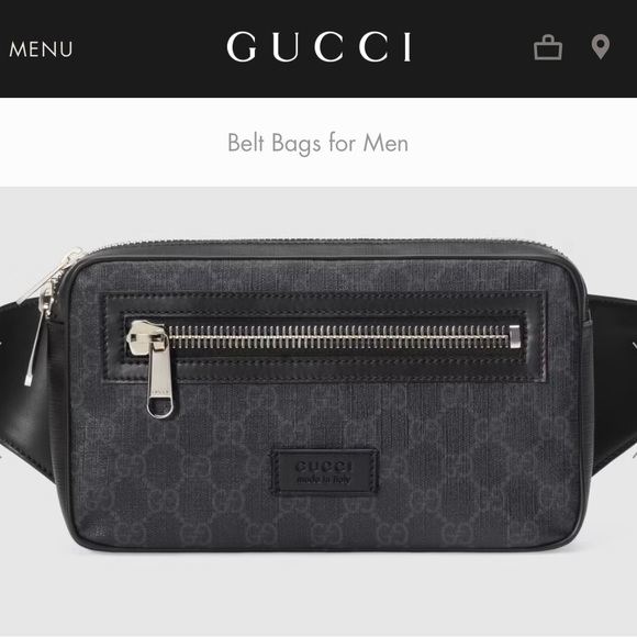 GG Gucci Black belt bag - Picture 1 of 4